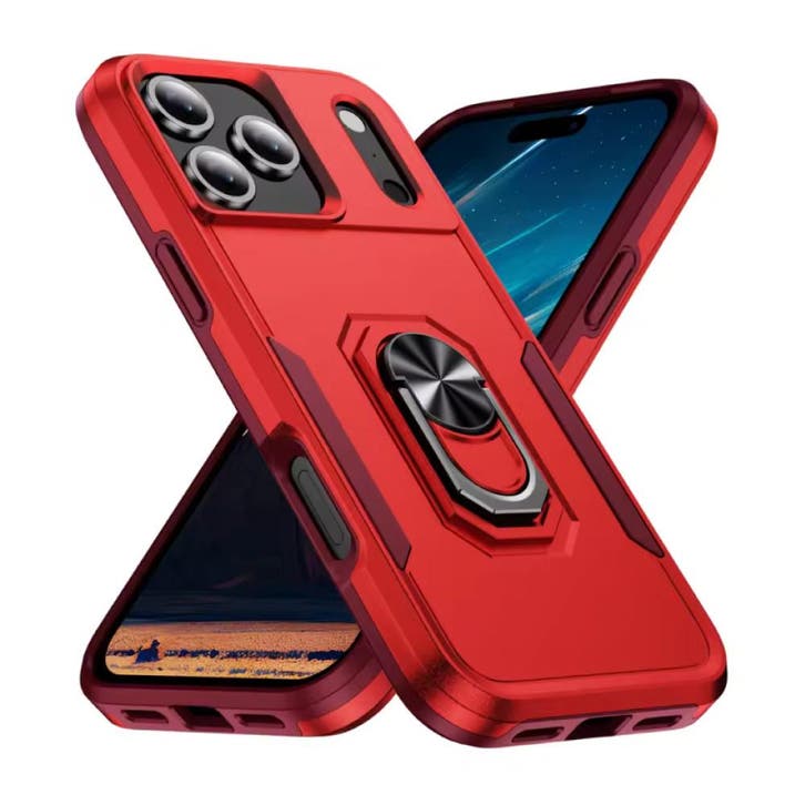 iPhone 16 Pro Max - Militair Shockproof Hoesje met Kickstand, Télécoms, Téléphonie mobile | Housses, Coques & Façades | Apple iPhone