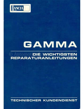 1977 LANCIA GAMMA WERKPLAATSHANDBOEK DUITS, Auto diversen, Handleidingen en Instructieboekjes
