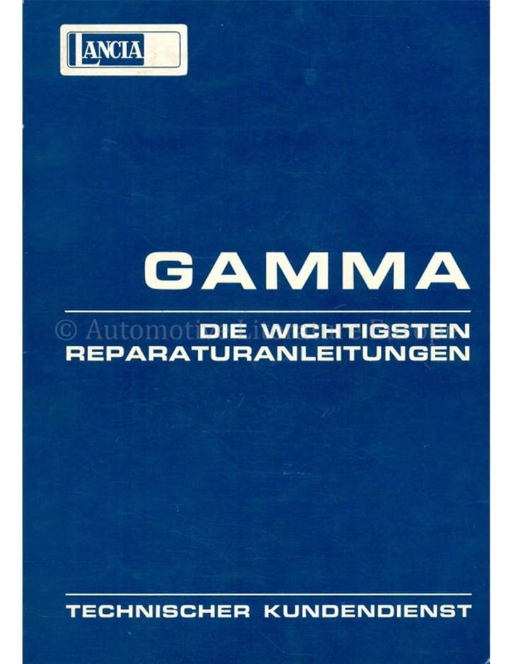 1977 LANCIA GAMMA WERKPLAATSHANDBOEK DUITS, Autos : Divers, Modes d'emploi & Notices d'utilisation