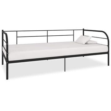 vidaXL Bedbank metaal zwart 90x200 cm, Verzenden, Nieuw