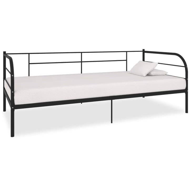 vidaXL Bedbank metaal zwart 90x200 cm, Huis en Inrichting, Slaapkamer | Bedden, Nieuw, Verzenden