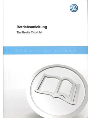 2013 VOLKSWAGEN BEETLE CABRIOLET INSTRUCTIEBOEKJE DUITS