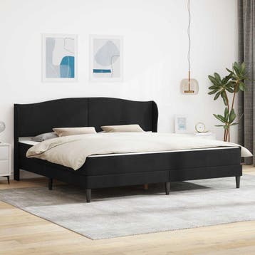 vidaXL Bedframe met hoofdeinde Zwart 200 x 200 cm Fluweel, Verzenden, Nieuw