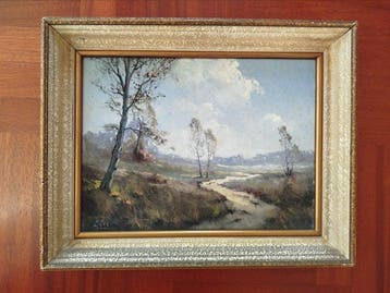 Garstin Cox (1892-1933) - Paesaggio con alberi e sentiero