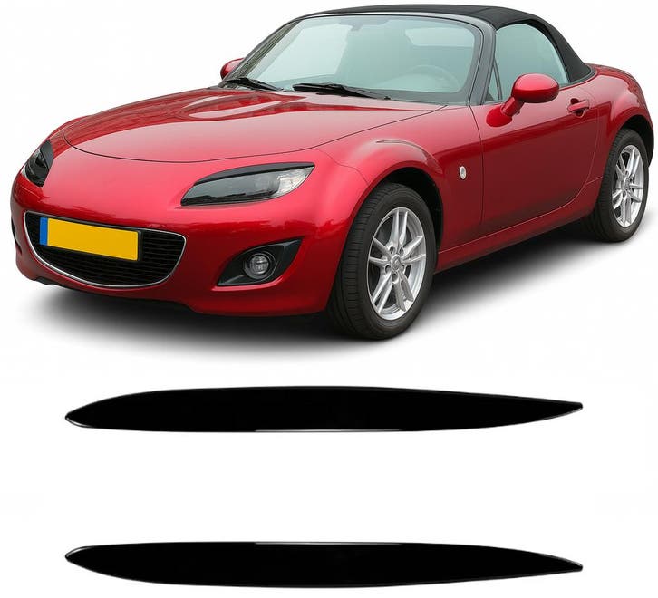 Koplampspoilers | Mazda | MX5 NC | 2009-2015 | Glanzend zwar, Auto diversen, Tuning en Styling, Verzenden