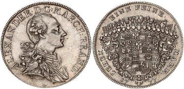 Duitsland Brandenburg-Ansbach. Alexander. Konventionstaler