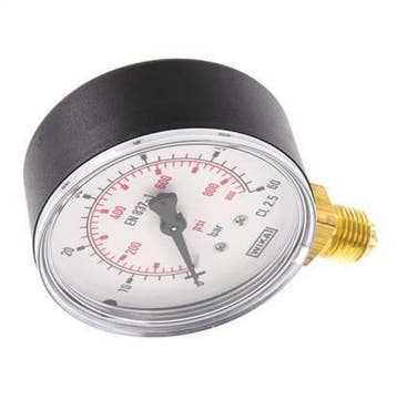 0..60 Bar (0..870 psi) Manomètre en dessous du, Verzenden