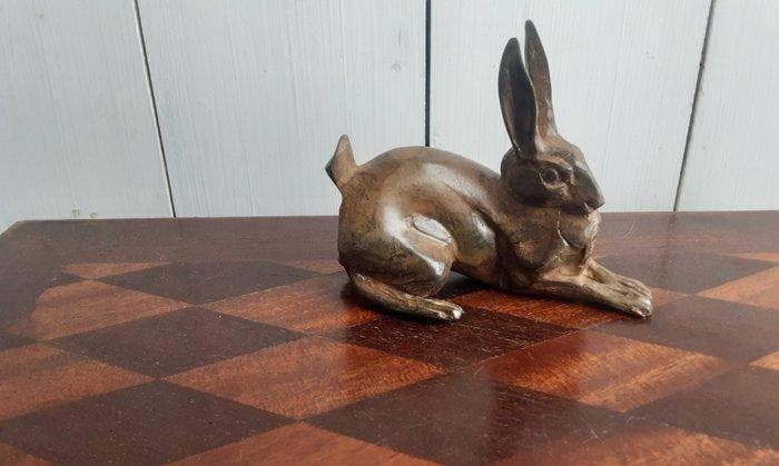 P. Chenet - Beeldje, Konijn - 10 cm - Brons, Antiek en Kunst, Curiosa en Brocante