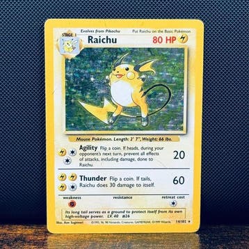 Pokémon Card - Raichu Holo 14 – Pokémon, Nieuw