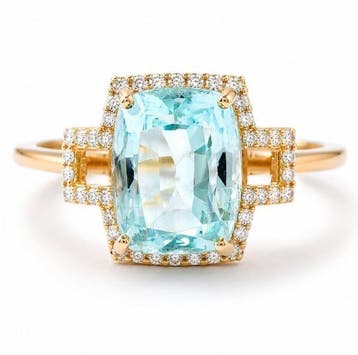 Bague - 14 carats Or jaune - 2.94ct. tw. Émeraude - Diamant, Nieuw