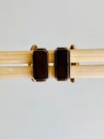 Zilver - Manchetknopen - Smoky Quartz / 875 USSR