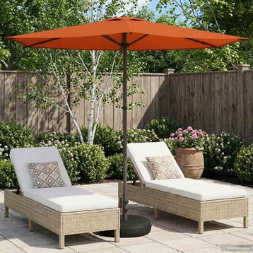 vidaXL Tuinparasol met voet 270 x 270 cm Polyester, Verzenden, Nieuw