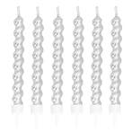 Zilveren Kaarsen Op Houder 6st, Verzenden, Nieuw