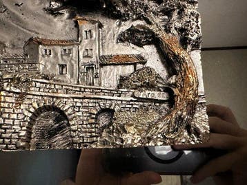 Wanddecoratie - Italië - Zilveren bas-relief