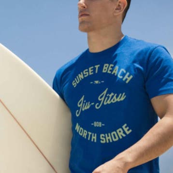 Bad Boy BJJ Shore Break T-shirts Blauw, Verzenden, Vechtsport