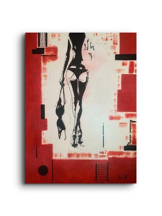 Nini - Dentelle du désir, Antiek en Kunst, Kunst | Schilderijen | Modern