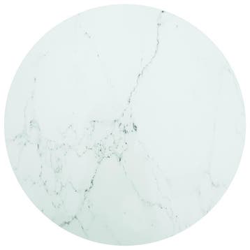 vidaXL Tafelblad Ø80x1 cm gehard glas met marmeren design, Verzenden