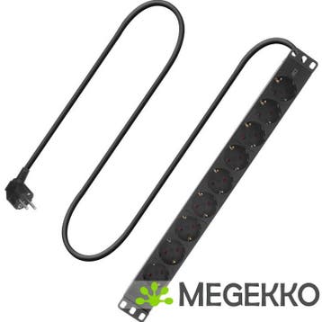 ACT Stekkerdoos PDU 19 inch  CEE7/7 9-voudig type E. 3m, Verzenden, Nieuw