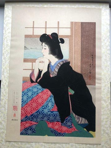 Woodblock print (Ishukankokai) - Yuki  (snow) - From the
