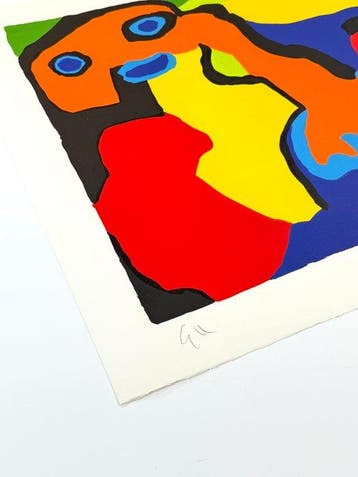 Karel Appel (1921-2006) - Tête dansante, Antiek en Kunst
