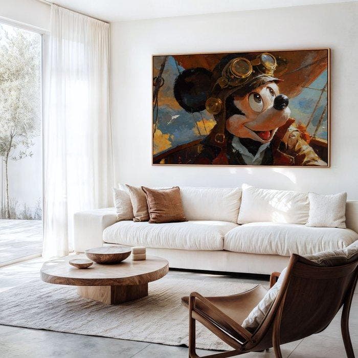 Iconica - Captain Mickey Mouse - Unique 1/1 XXL (100x150 cm), Antiek en Kunst, Kunst | Designobjecten