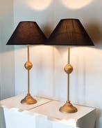 Lamp (2) - Stijlvol en elegant - Hout, gouden bronskleur