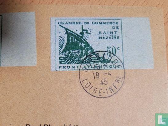 Duitse Rijk - Bezetting van Frankrijk - Saint-Nazaire - 1945, Postzegels en Munten, Postzegels | Europa | Overig, Gestempeld, Verzenden