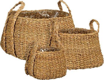 2dekans | Mica Decorations Plantenmand - Set van 3 - H25 x, Tuin en Terras, Ophalen of Verzenden, Nieuw