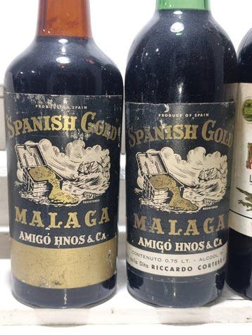 Amigó Hnos & Ca, Malaga Spanish Gold (2x), Larios, Malaga, Verzamelen, Nieuw