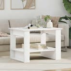 vidaXL Salontafel Wit 72 x 50 x 50 cm Bewerkt hout, Verzenden, Nieuw