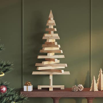 vidaXL Houten kerstboom KOTKA 90 cm Massief grenenhout, Verzenden, Nieuw