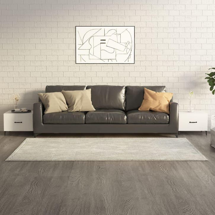 vidaXL Salontafels 2 st met metalen poten 50x50x40 cm, Huis en Inrichting, Tafels | Salontafels, Nieuw, Verzenden