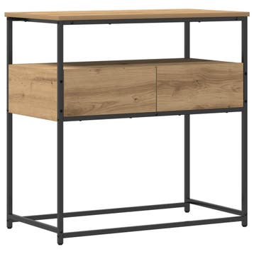 vidaXL Wandtafel Artisan Eiken 75 x 40 x 75 cm Bewerkt hout, Verzenden, Nieuw