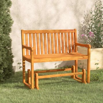 vidaXL Schommelbank 110 cm massief acaciahout, Verzenden