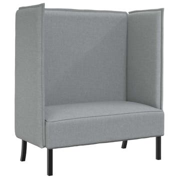 vidaXL Hoog rugbank / zetel 101cm Lichtgrijs Stof, Verzenden, Nieuw