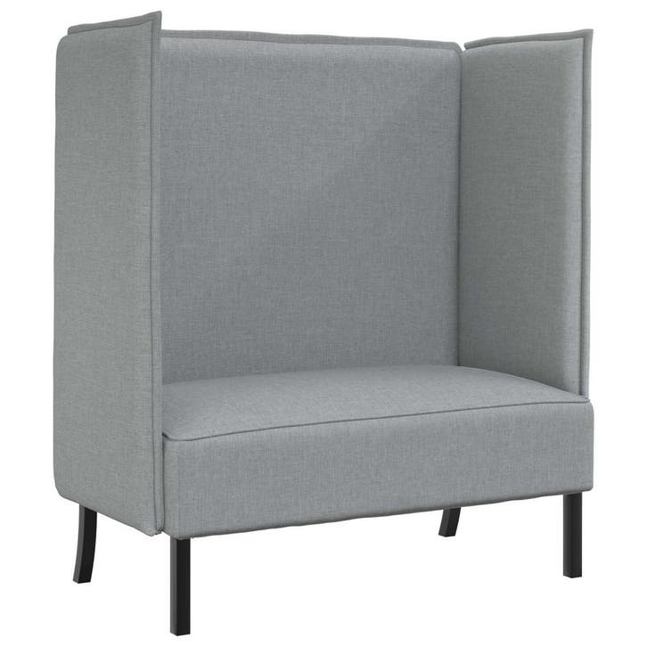 vidaXL Hoog rugbank / zetel 101cm Lichtgrijs Stof, Huis en Inrichting, Zetels | Zetels, Nieuw, Verzenden