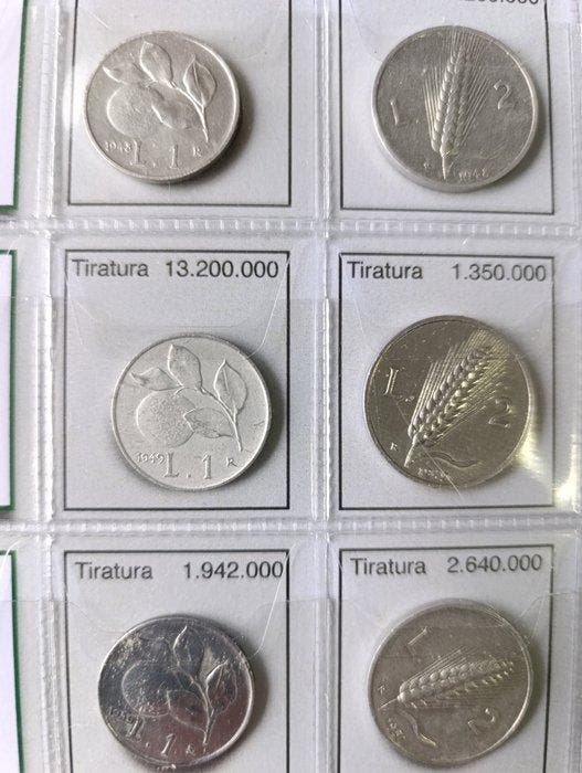 Italië, Republiek - 1946 - 1999 - Collezione di 303 monete, Postzegels en Munten, Munten | Europa | Niet-Euromunten