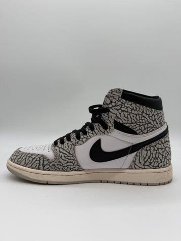 Air Jordan - Jordan 1 White Cement - Sneakers - Maat: EU 45, Nieuw