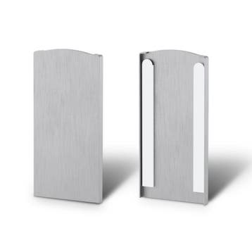 Eindkap glazen balustrade vloermontage 1.0kN-Zwart gelijkend, Verzenden, Nieuw