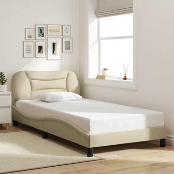 vidaXL Bedframe zonder matras Hvar 100x200 cm stof, Verzenden