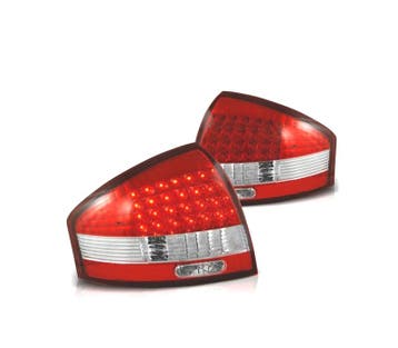 FEUX ARRIÈRE POUR AUDI A6 4B 97-04 LED ROUGE CHROMÉ, Verzenden