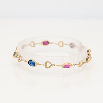 Armband - 18 karaat Geel goud - Spinel, Handtassen en Accessoires, Armbanden, Nieuw