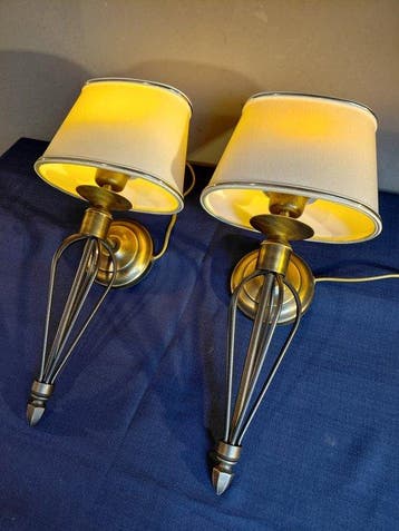 Van de Heg - Wandlamp (2) - Messing - met stekkers