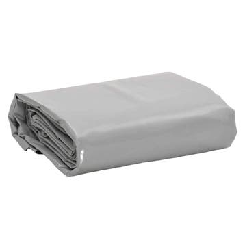 vidaXL Dekzeil 650 g/m² 4x4 m grijs, Verzenden, Nieuw