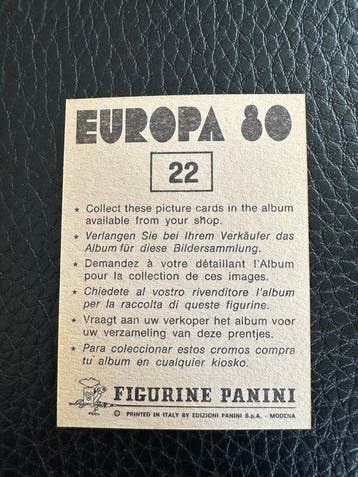 1980 Panini Figurina panini Euro 80 mascotte numero 22 nuova