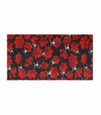 Haarband Multifunctioneel 45x25cm - Roos Patroon - Rood, Nieuw