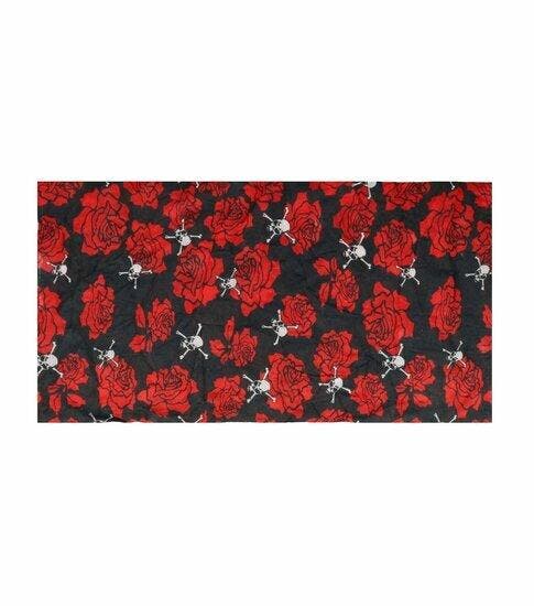 Haarband Multifunctioneel 45x25cm - Roos Patroon - Rood, Handtassen en Accessoires, Uiterlijk | Haarverzorging