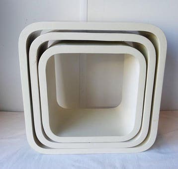Set bijzettafels (3) - Vintage Space Age Kubes 3delge
