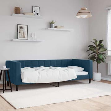 Slaapbank Blauw 80x200 | Retour deal -35% | NU, Eenpersoons, Zo goed als nieuw, Overige maten, 200 cm