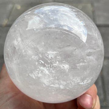 Mountain Crystal Clear Quality sphere Kristal - Hoogte: 9.55